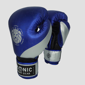 Blue Metallic Training Gloves